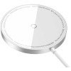 Беспроводное зарядное Baseus Simple Mini3 Magnetic Wireless Charger 15W CCJJ040012 (белый)