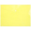 Папка-конверт пластиковая на кнопке inФормат, толщина пластика 0,15 мм, желтая