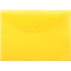 Папка-конверт пластиковая на кнопке inФормат, толщина пластика 0,15 мм, прозрачная желтая