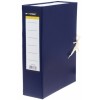 Короб архивный бумвиниловый на завязках inФормат, корешок 80 мм, 245 x 330 x 80 мм, вертикальный, синий