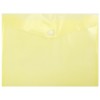Папка-конверт пластиковая на кнопке inФормат А5+, 280 x 210 мм, толщина пластика 0,18 мм, прозрачная желтая