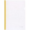 Папка пластиковая с клипом Economix, толщина пластика 0,18 мм, прозрачная с желтым клипом
