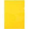 Папка-уголок пластиковая Office Space А4, толщина пластика 0,15 мм, прозрачная желтая