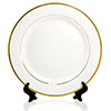 Тарелка керамическая для сублимации, белая с золотым ободком, диаметр - 200 мм